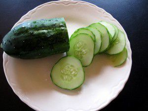 cucumber to treat blood blisters
