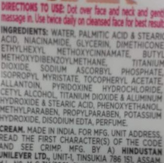 fair and lovely advanced multivitamin cream ingredients