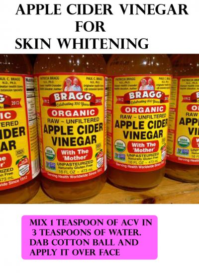 apple cider vinegar for skin whitening