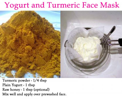 turmeric and yogurt face mask