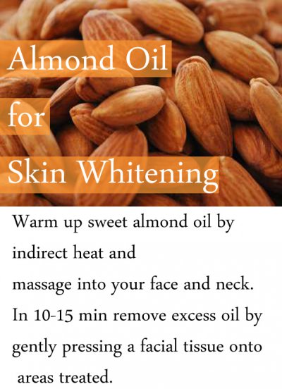 almond oil for skin whitening