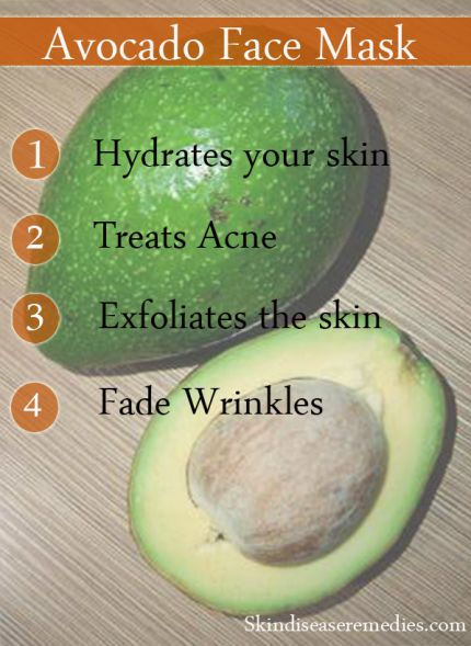 homemade avocado face mask