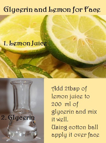 10 Uses of Glycerin and Lemon Juice for Face and Skin Whitening